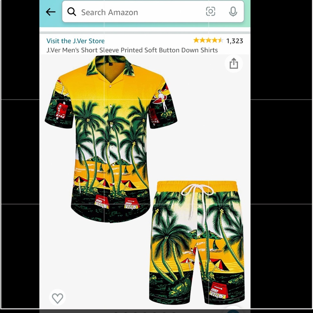 Men’s tropical matching set